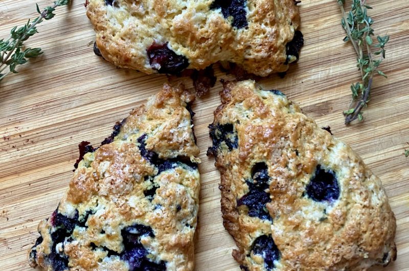 Preserved Lemon and Blueberry Scones