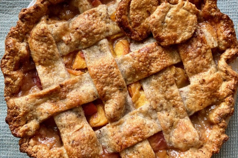 Award-winning bourbon peach pie