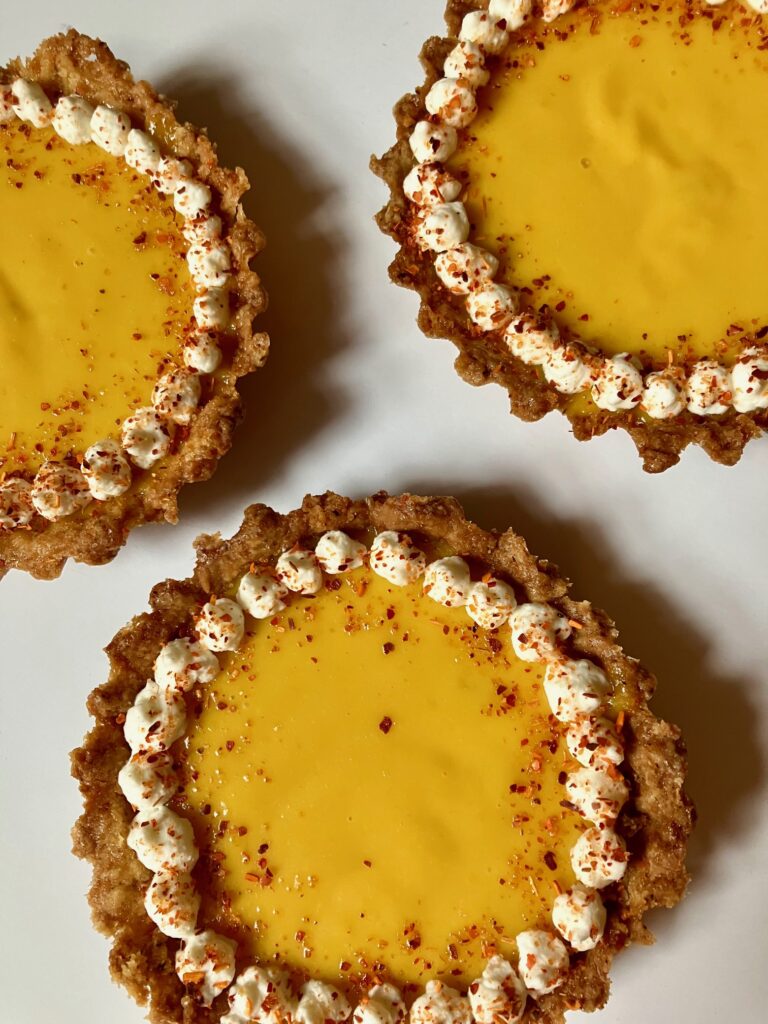 Tajin mango tartlets