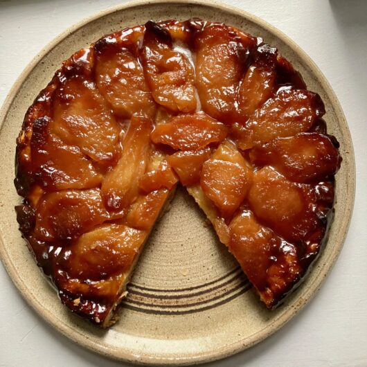 Miso pear tarte tatin