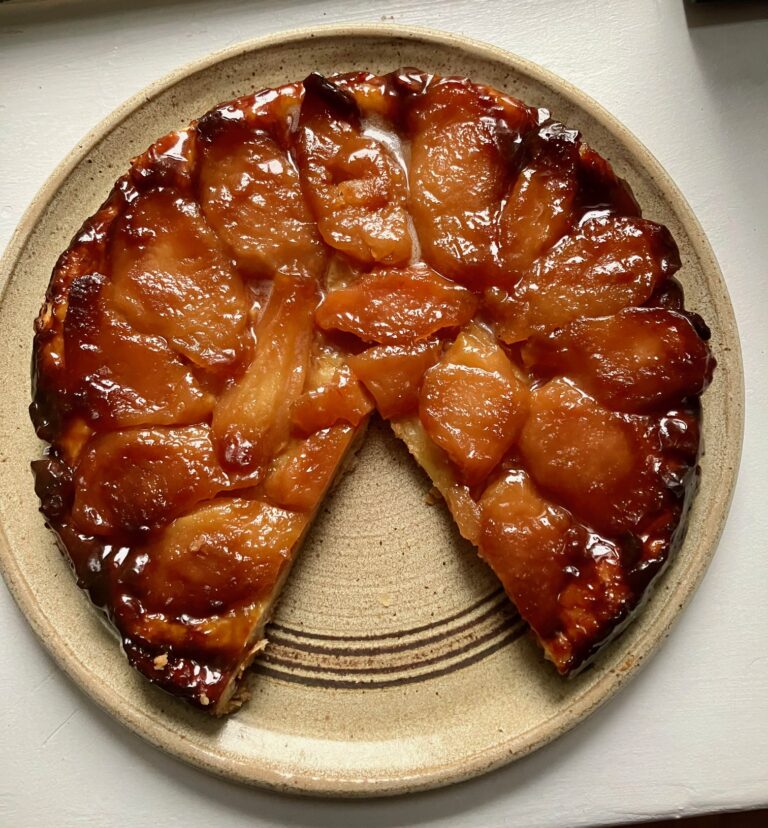 Miso pear tarte tatin