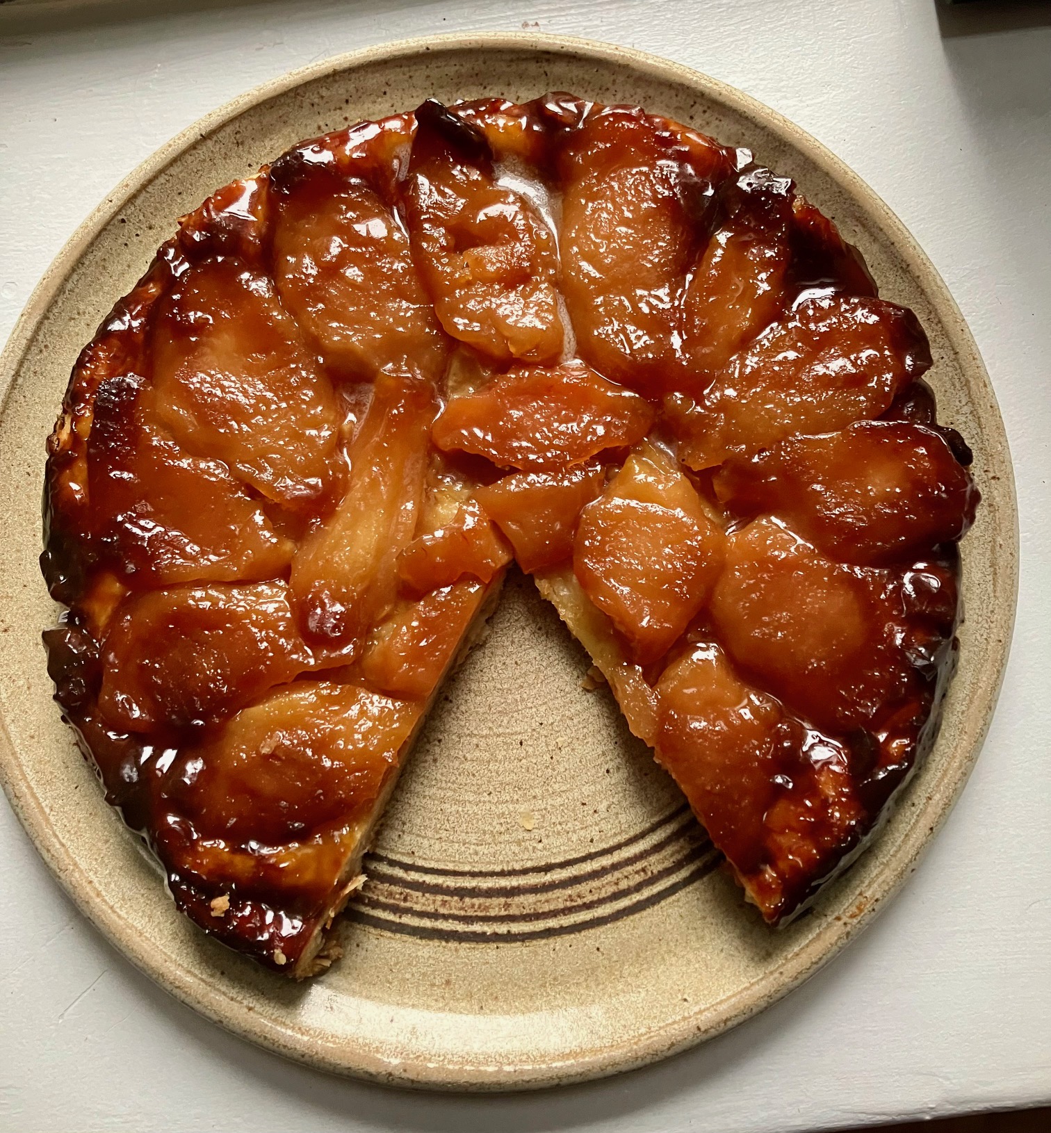 miso pear tarte tatin